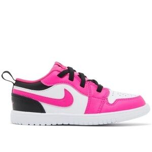 Air Jordan 1 Fierce Lifestyle Toddler Black, Pink, and White Sneakers